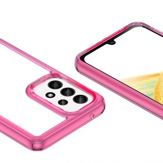 Outer Space Case pro kryt Samsung Galaxy A33 5G s pružným rámečkem růžový
