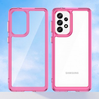 Outer Space Case pro kryt Samsung Galaxy A33 5G s pružným rámečkem růžový
