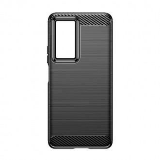 Carbon Case pro Xiaomi Poco F4 5G flexibilní silikonový karbonový kryt černý