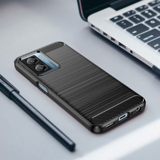 Carbon Case pro Xiaomi Poco F4 5G flexibilní silikonový karbonový kryt černý