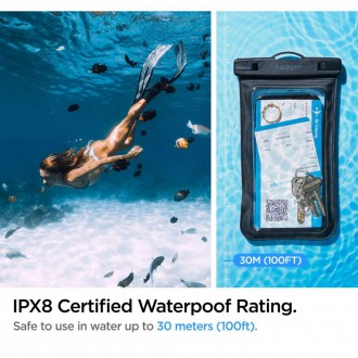 Spigen A601 UNIVERSAL WATERPROOF CASE BLACK