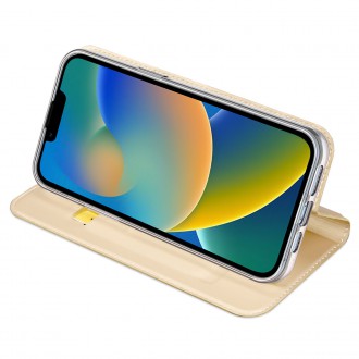 Dux Ducis Skin Pro Holster Flip Cover for iPhone 14 Plus gold