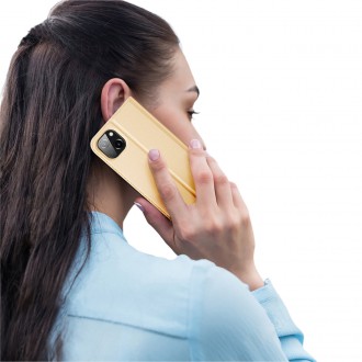 Dux Ducis Skin Pro Holster Flip Cover for iPhone 14 Plus gold