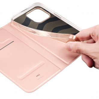 Dux Ducis Skin Pro holster cover flip cover for iPhone 14 Pro pink