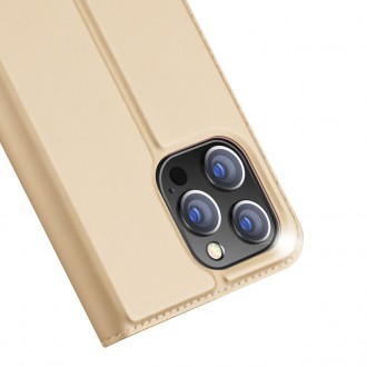 Dux Ducis Skin Pro Holster Flip Cover for iPhone 14 Pro gold