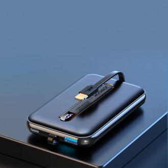 Joyroom power bank with built-in Lightning cable 20W 10000mAh PD QC3.0 black (JR-L001- Lightning)