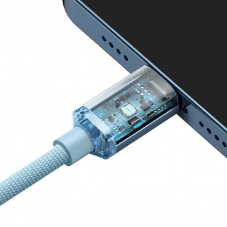 Baseus Crystal Shine Series USB Typ C - Lightning kabel rychlé nabíjení Napájení 20 W 1,2 m modrý (CAJY001303)
