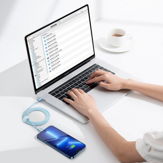 Baseus Crystal Shine Series USB Typ C - Lightning kabel rychlé nabíjení Napájení 20 W 1,2 m modrý (CAJY001303)