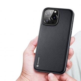 Dux Ducis Fino case cover nylon-covered iPhone 14 Pro black