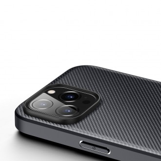 Dux Ducis Fino case cover nylon-covered iPhone 14 Pro black