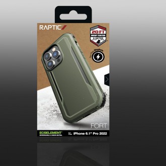 Raptic X-Doria Fort Case iPhone 14 Pro with MagSafe armored cover green