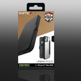 Raptic X-Doria Urban Folio Case iPhone 14 Plus flip cover black