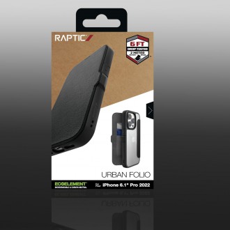 Raptic X-Doria Urban Folio Case iPhone 14 Pro Flip cover black