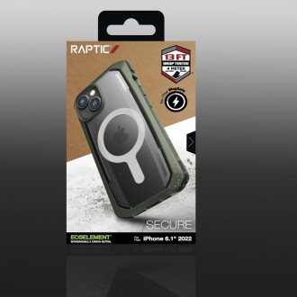 Raptic X-Doria Secure Case iPhone 14 with MagSafe armored cover green