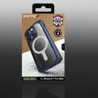 Raptic X-Doria Secure Case for iPhone 14 Pro with MagSafe armored cover blue
