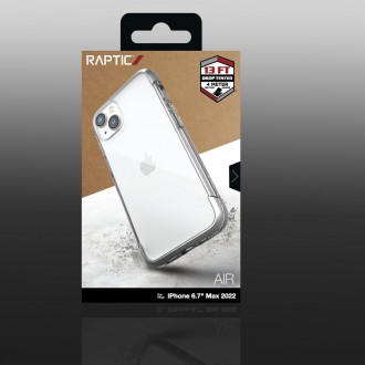 Raptic X-Doria Air Case for iPhone 14 Plus armored cover silver