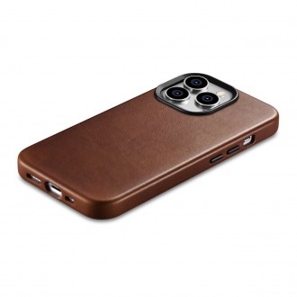 iCarer Oil Wax Premium Leather Case iPhone 14 Pro magnetic leather case with MagSafe brown (WMI14220702-RB)