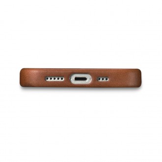 iCarer Oil Wax Premium Leather Case iPhone 14 Pro magnetic leather case with MagSafe brown (WMI14220702-RB)