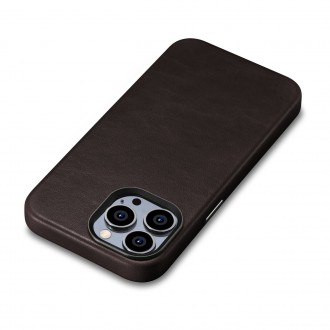 iCarer Oil Wax Premium Leather Case iPhone 14 Pro magnetic leather case with MagSafe brown (WMI14220702-BN)