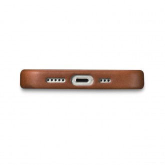 iCarer Oil Wax Premium Leather Case iPhone 14 Plus Magnetic Leather Case with MagSafe Brown (WMI14220703-RB)