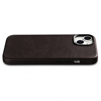 iCarer Oil Wax Premium Leather Case iPhone 14 Plus Magnetic Leather Case with MagSafe Brown (WMI14220703-BN)