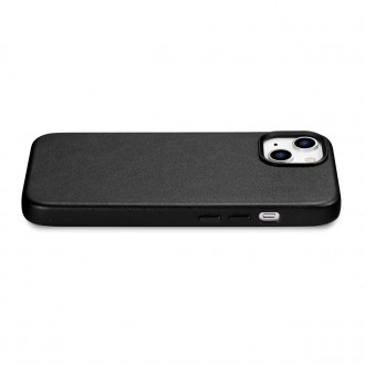 iCarer Case Leather cover for iPhone 14 black (WMI14220705-BK) (MagSafe compatible)