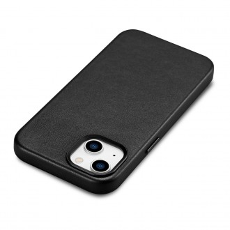 iCarer Case Leather cover for iPhone 14 black (WMI14220705-BK) (MagSafe compatible)