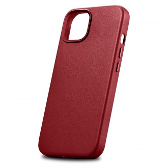 iCarer Case Leather cover case made of genuine leather for iPhone 14 red (WMI14220705-RD) (compatible with MagSafe)