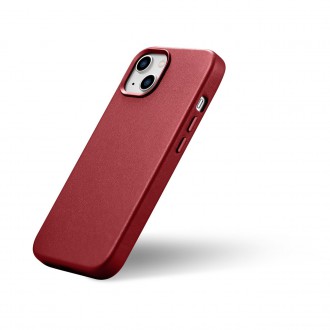 iCarer Case Leather cover case made of genuine leather for iPhone 14 red (WMI14220705-RD) (compatible with MagSafe)
