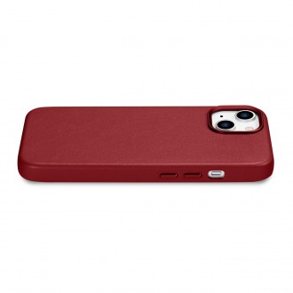 iCarer Case Leather cover case made of genuine leather for iPhone 14 red (WMI14220705-RD) (compatible with MagSafe)