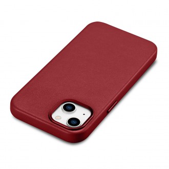 iCarer Case Leather cover case made of genuine leather for iPhone 14 red (WMI14220705-RD) (compatible with MagSafe)