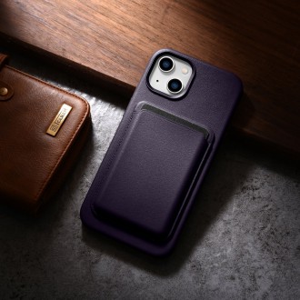 iCarer Case Leather Cover Case for iPhone 14 Dark Purple (WMI14220705-DP) (MagSafe Compatible)