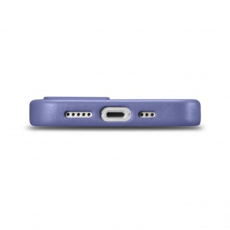 iCarer Case Leather Case Cover for iPhone 14 Light Purple (WMI14220705-LP) (MagSafe Compatible)