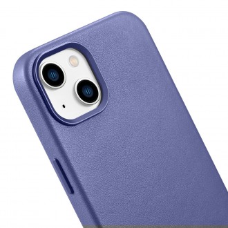 iCarer Case Leather Case Cover for iPhone 14 Light Purple (WMI14220705-LP) (MagSafe Compatible)