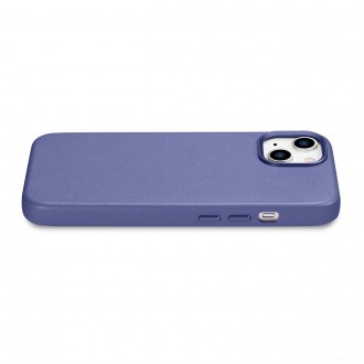 iCarer Case Leather Case Cover for iPhone 14 Light Purple (WMI14220705-LP) (MagSafe Compatible)