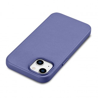 iCarer Case Leather Case Cover for iPhone 14 Light Purple (WMI14220705-LP) (MagSafe Compatible)