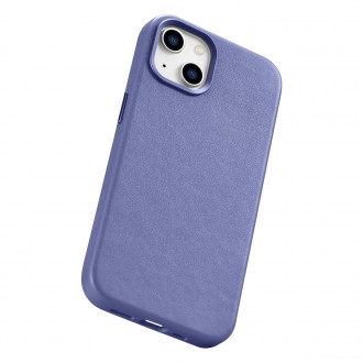 iCarer Case Leather Case Cover for iPhone 14 Light Purple (WMI14220705-LP) (MagSafe Compatible)