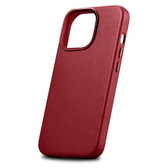 iCarer Case Leather Case Cover for iPhone 14 Pro Red (WMI14220706-RD) (MagSafe compatible)