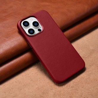 iCarer Case Leather Case Cover for iPhone 14 Pro Red (WMI14220706-RD) (MagSafe compatible)