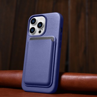 iCarer Case Leather Cover Genuine Leather Case for iPhone 14 Pro Light Purple (WMI14220706-LP) (MagSafe Compatible)