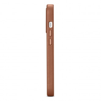 iCarer Case Leather Case Cover for iPhone 14 Pro Max Brown (WMI14220708-BN) (MagSafe Compatible)