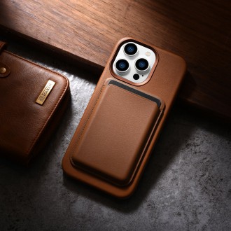 iCarer Case Leather Case Cover for iPhone 14 Pro Max Brown (WMI14220708-BN) (MagSafe Compatible)