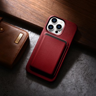 iCarer Case Leather Cover Genuine Leather Case for iPhone 14 Pro Max red (WMI14220708-RD) (MagSafe Compatible)