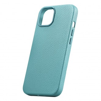 iCarer Litchi Premium Leather Case iPhone 14 Magnetic Leather Case with MagSafe Green (WMI14220709-GN)