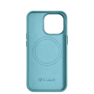 iCarer Litchi Premium Leather Case iPhone 14 Pro Max Magnetic Leather Case with MagSafe Green (WMI14220712-GN)