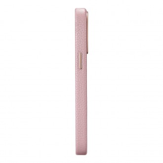 iCarer Litchi Premium Leather Case iPhone 14 Pro Max Magnetic Leather Case with MagSafe Pink (WMI14220712-PK)