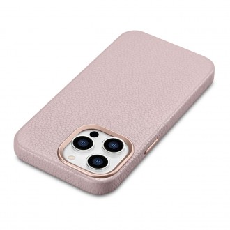 iCarer Litchi Premium Leather Case iPhone 14 Pro Max Magnetic Leather Case with MagSafe Pink (WMI14220712-PK)