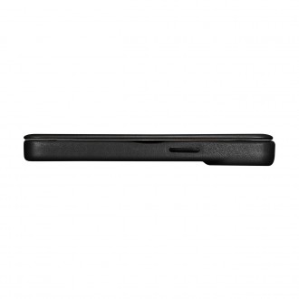 iCarer CE Premium Leather Folio Case iPhone 14 magnetic flip case MagSafe black (WMI14220713-BK)