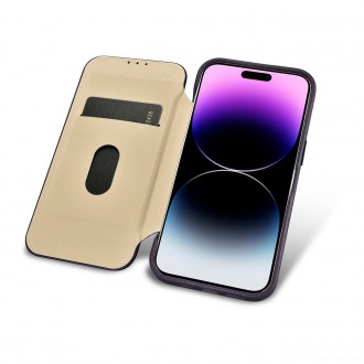 iCarer CE Premium Leather Folio Case iPhone 14 Pro Magnetic Flip Leather Folio Case MagSafe Dark Purple (WMI14220714-DP)