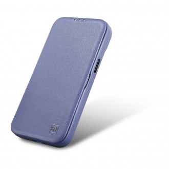 iCarer CE Premium Leather Folio Case iPhone 14 Pro Magnetic Flip Leather Folio Case MagSafe Light Purple (WMI14220714-LP)